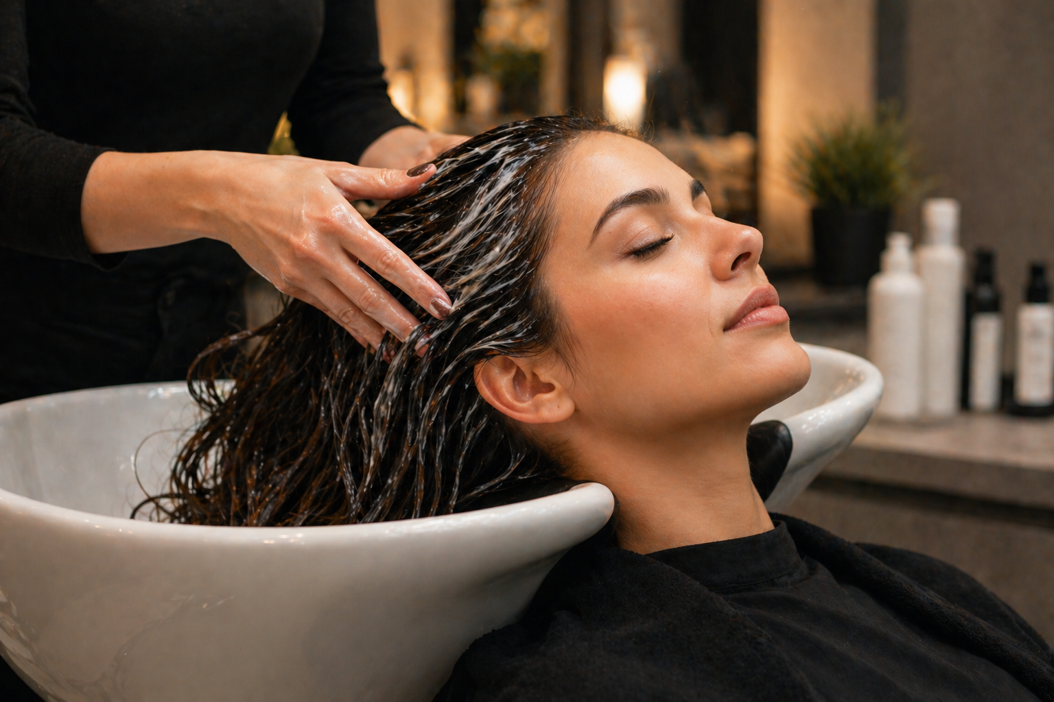 Soin des cheveux en salon